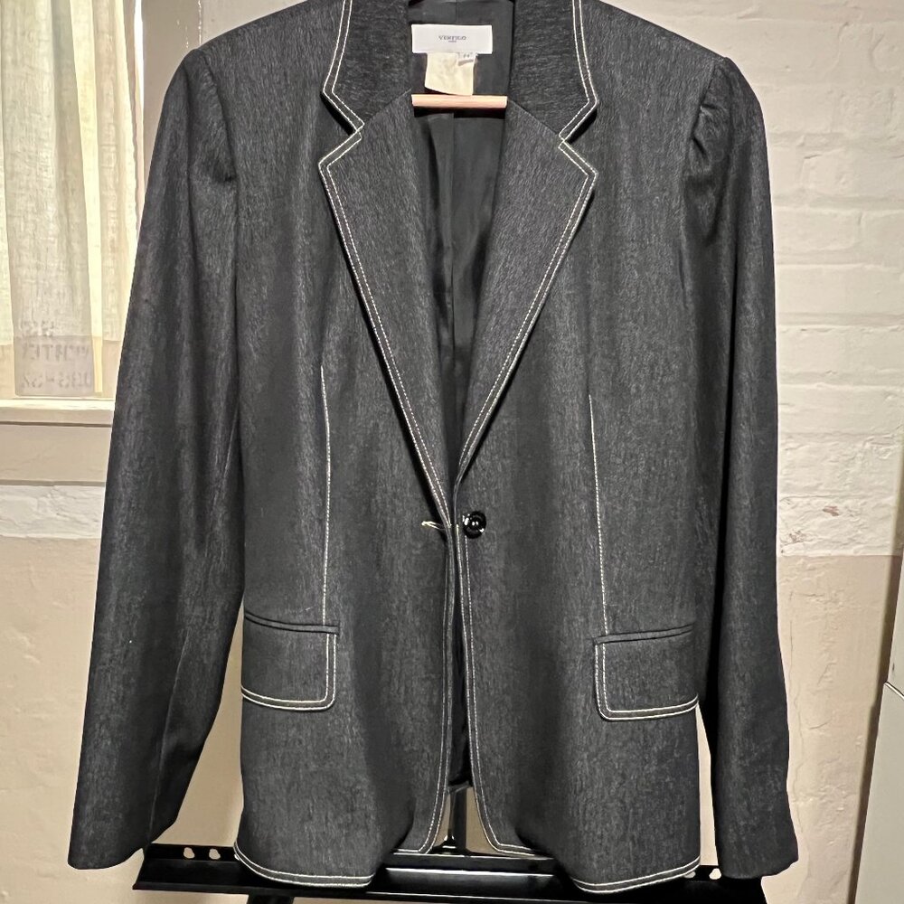 Vintage Black Denim Blazer